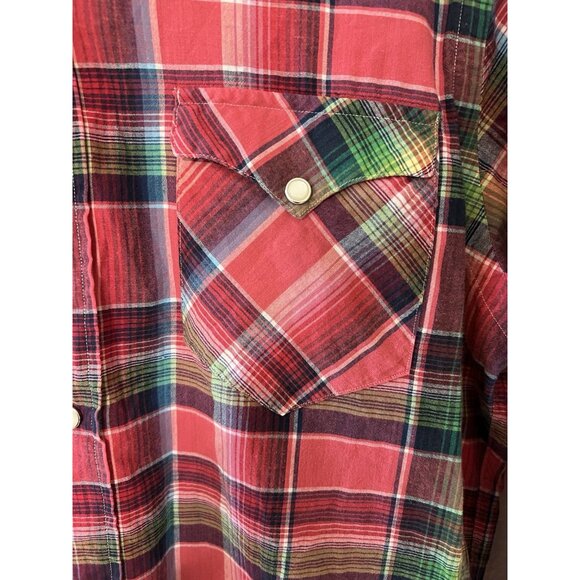 Polo Ralph Lauren Western Flannel Pearl Snap Shirt Men's Medium Multicolor Aztec - Picture 2 of 14